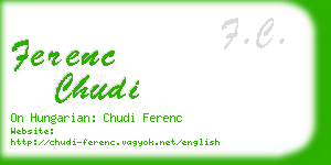 ferenc chudi business card